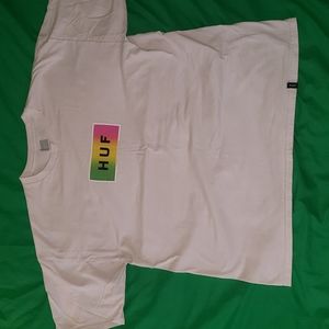 HUF logo Tshirt Size XL White